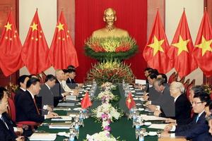 Tổng Bí thư hội đàm với Tổng Bí thư, Chủ tịch nước Trung Quốc