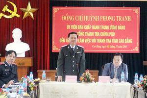 Tổng Thanh tra làm việc với Thanh tra tỉnh Cao Bằng