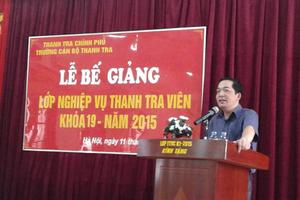 Bế giảng lớp nghiệp vụ thanh tra viên K19/2015