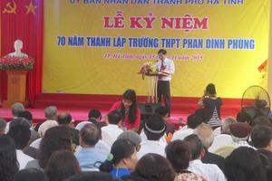  Trường THPT Phan Đình Phùng: Kỷ niệm 70 năm ngày thành lập 