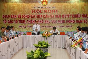 Giao ban công tác tiếp dân, giải quyết KN,TC miền Đông Nam bộ