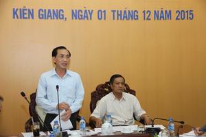 Phó Tổng Thanh tra Đặng Công Huẩn làm việc tại Kiên Giang 