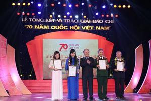 34 tác phẩm được trao giải báo chí "70 năm Quốc hội Việt Nam"
