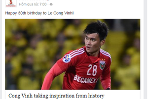FIFA chúc mừng sinh nhật Lê Công Vinh tròn 30 tuổi 