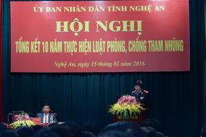 Tổng kết 10 năm thực hiện Luật Phòng, chống tham nhũng