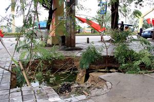 "Hố tử thần" xuất hiện giữa trung tâm TP Thanh Hóa