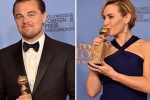 ‘Cặp tình nhân Titanic' giành cúp tại Quả Cầu Vàng 2016