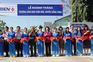 BIDV khánh thành, bàn giao Trường Mầm non Châu Hòa 