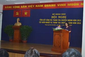 Hội nghị thanh tra chuyên ngành Ngoại giao năm 2016
