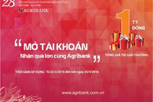 Mở tài khoản - Nhận quà lớn cùng Agribank