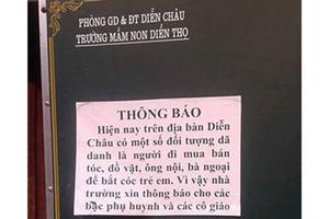 Trường mầm non cảnh báo nạn bắt cóc trẻ em