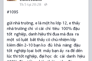 Thực hư việc nhà trường đình chỉ học sinh kém thi lấy thành tích