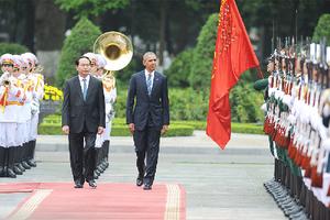 Lễ đón Tổng thống Mỹ Obama tại Phủ Chủ tịch