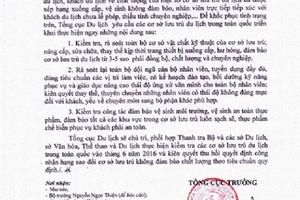 Để đảm bảo chất lượng cơ sở lưu trú du lịch