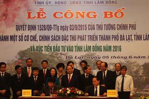 Agribank ký thỏa thuận hợp tác với UBND tỉnh Lâm Đồng giai đoạn 2016 - 2020
