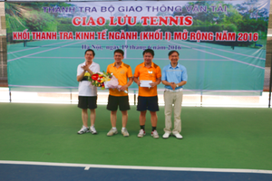 Thanh tra Chính phủ đạt giải Nhất tennis Khối Kinh tế ngành mở rộng