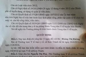 Tạm đình chỉ công tác đối với Trưởng trạm Y tế xã