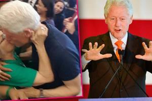 Bill Clinton bị bắt gặp hôn phụ nữ lạ