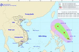 Áp thấp nhiệt đới mạnh lên thành bão, sắp vào khu vực Biển Đông