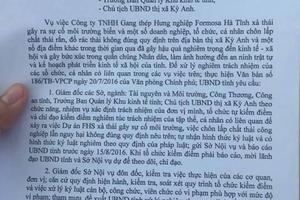 Yêu cầu kiểm điểm các tổ chức, cá nhân liên quan đến sự cố môi trường của Formosa