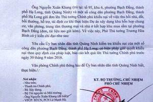 Phó Thủ tướng chỉ đạo giải quyết khiếu nại của công dân phường Bạch Đằng, tp Hạ Long