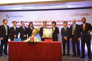 Generali Việt Nam hợp tác độc quyền kinh doanh bảo hiểm qua ngân hàng với Eximbank