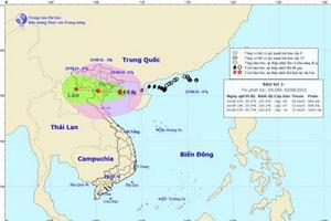 Bão số 3 sẽ đi sâu vào đất liền và suy yếu thành áp thấp