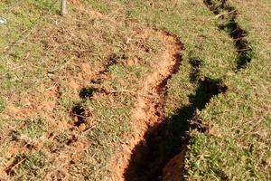 Xuất hiện nhiều vết nứt trên đê sông Cầu Chày