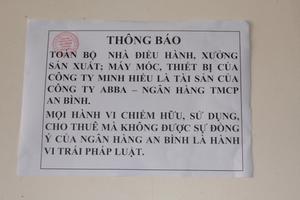Ngân hàng TMCP An Bình ngang nhiên “bao vây” trụ sở công ty