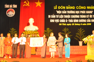 Mộc bản Trường học Phúc Giang - Di sản tư liệu Ký ức thế giới