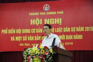 Thanh tra Chính phủ: Phổ biến pháp luật tới cán bộ, công chức, viên chức, người lao động