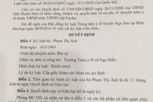 Kỷ luật 11 trạm trưởng cấp giấy chứng nhận sức khỏe khống