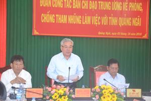 Kiểm tra, giám sát về phòng, chống tham nhũng tại Quảng Ngãi