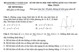 Công bố đề minh họa kỳ thi THPT Quốc gia 2017