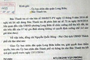 UBND quận Long Biên (Hà Nội): Không thực hiện chỉ đạo của thành phố