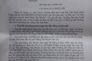 ĐH Luật Hà Nội bảo lưu kết quả thí sinh đoạt giải quốc gia nhưng trượt ĐH