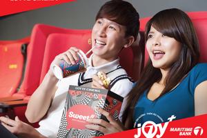 Hoàn tiền 50% cho chủ thẻ quốc tế Maritime Bank thanh toán tại Lotte Cinema