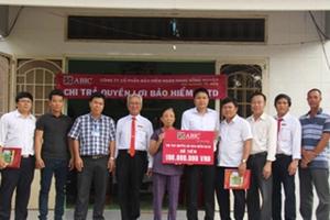 ABIC chi tiền bảo an tín dụng cho khách hàng tỉnh Đồng Nai