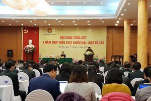 Tổng kết 4 năm thực hiện Luật Khiếu nại, Luật TC: Còn nhiều bất cập trong quá trình thực hiện