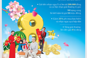 Gửi tiền tại VietinBank, trúng 10 lượng vàng