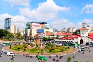 Vòng xoay trước chợ Bến Thành được phá bỏ để xây ga ngầm metro