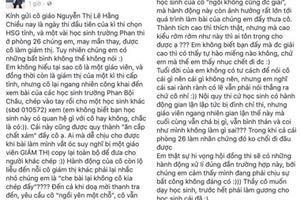 Tạm đình chỉ giám thị “gian lận” trong kỳ thi học sinh giỏi tỉnh