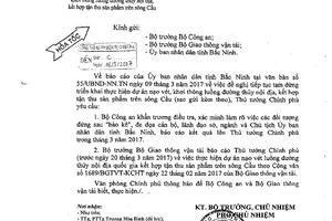 Vụ Chủ tịch tỉnh Bắc Ninh bị đe dọa: Thủ tướng yêu cầu Bộ Công an điều tra