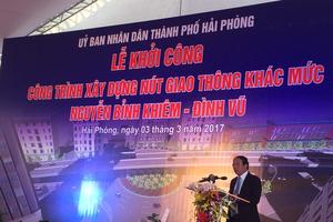 Xây dựng cầu vượt nút giao khác mức Nguyễn Bỉnh Khiêm - Đình Vũ