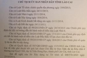 Lào Cai:  Hủy kết quả chọn chủ đầu tư dự án, tỉnh bị kiện ra tòa