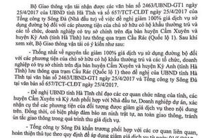 Giảm 100% phí qua Cầu Rác cho hai huyện kỳ Anh, Cẩm Xuyên