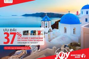 Ưu đãi nhân đôi lên tới 37% cho chủ thẻ Quốc tế Maritime Bank khi đặt phòng tại Agoda