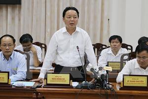 Vụ sông "nuốt" nhà: Bộ trưởng Môi trường họp khẩn với An Giang