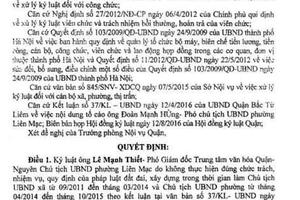 Hà Nội: Phó Giám đốc bị “giáng chức” làm... nhân viên