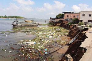 Tiếp tục công bố tình trạng khẩn cấp sạt lở đất bờ sông Tiền